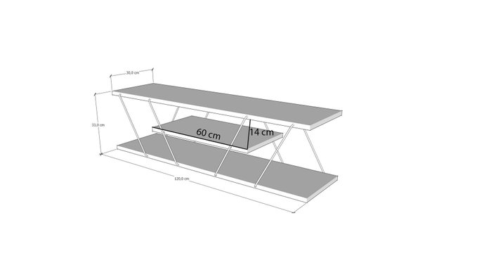 Hanah Home Soporte TV Mármol Negro 120cm Elegante Sofisticado Salón Funcional Almacenamiento